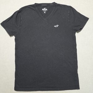 Hollister Black V-Neck T-Shirt Woman's Size XS 100% Cotton